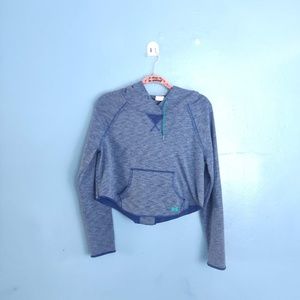 Under Armour Blue Long Sleeve crop top Hoodie